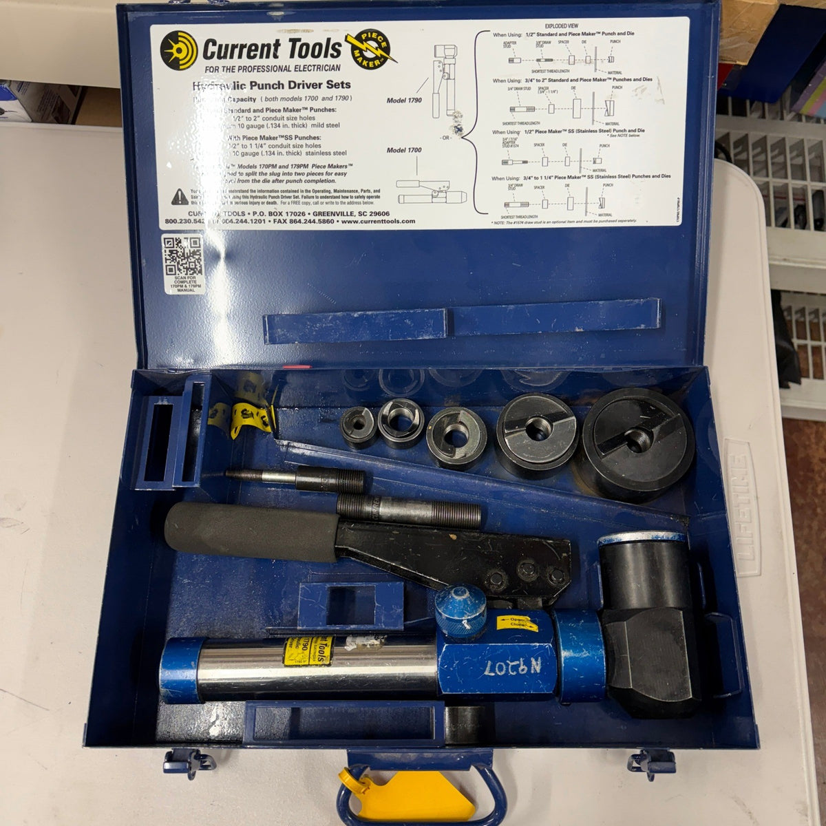 Current Tools Hydraulic Punch Driver Set 179PM w/ 1/2-2" Punches MISSING