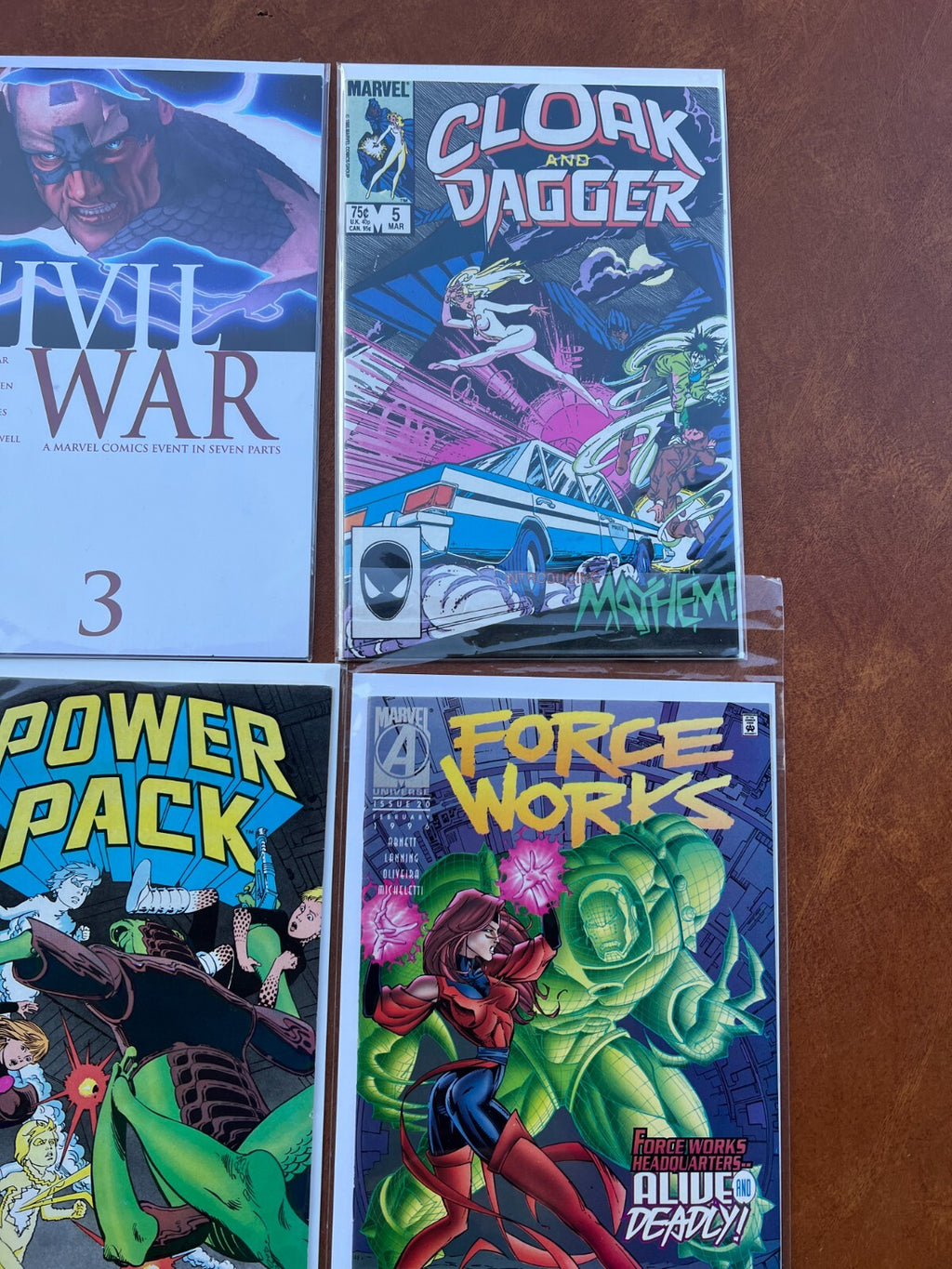 Lot of 9 Marvel Comics Civil War,Power Pack,Force Works,Amazing Fantasy,Hercules
