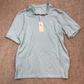 MSRP $45 Dockers Men's Sz M Blue Slim Fit Quick Dry Polo Shirt Short Sleeve