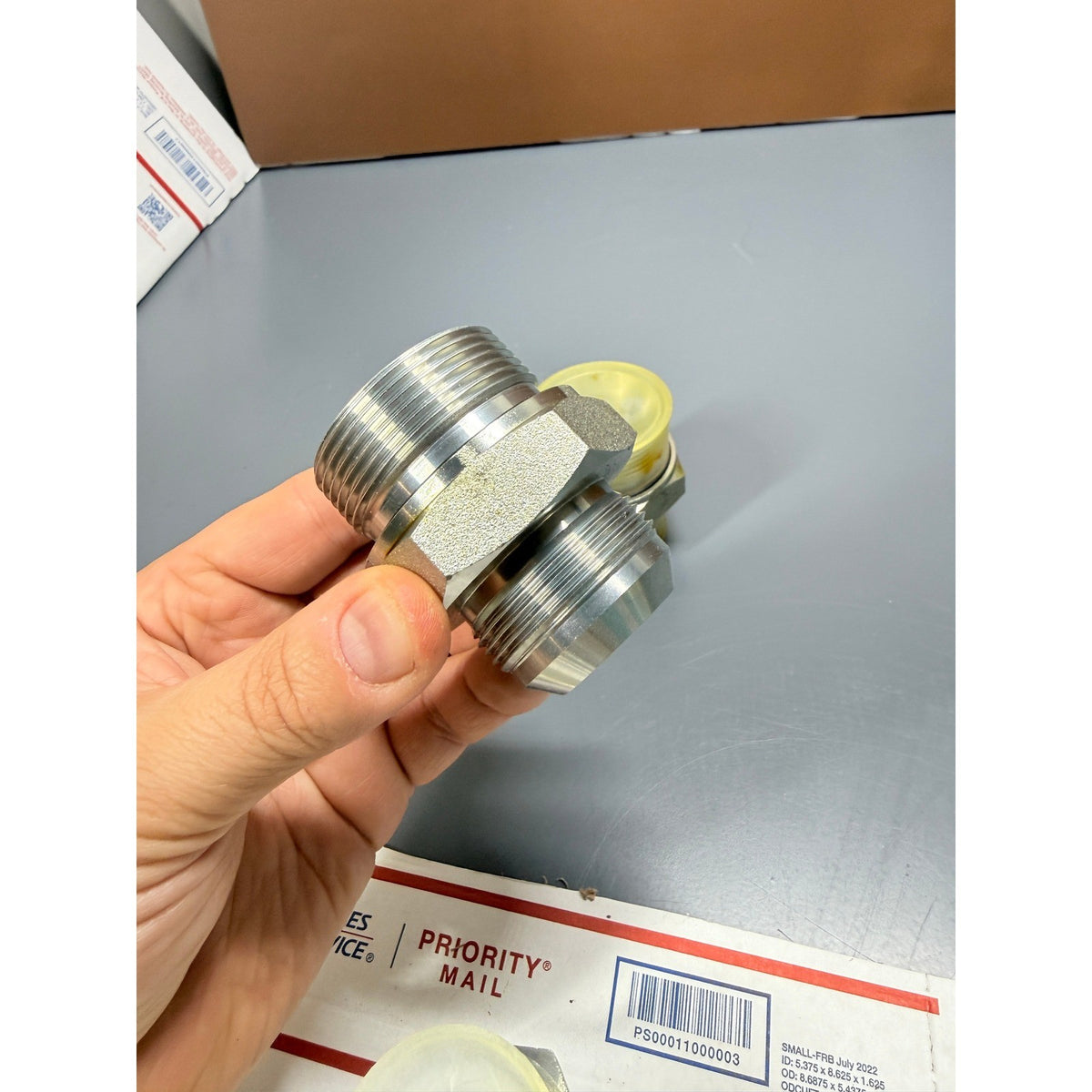 Set of 4 Hydraulic Adapters 1-5/8" JIC 37° Male x 1-1/2" NPT Male Pipe