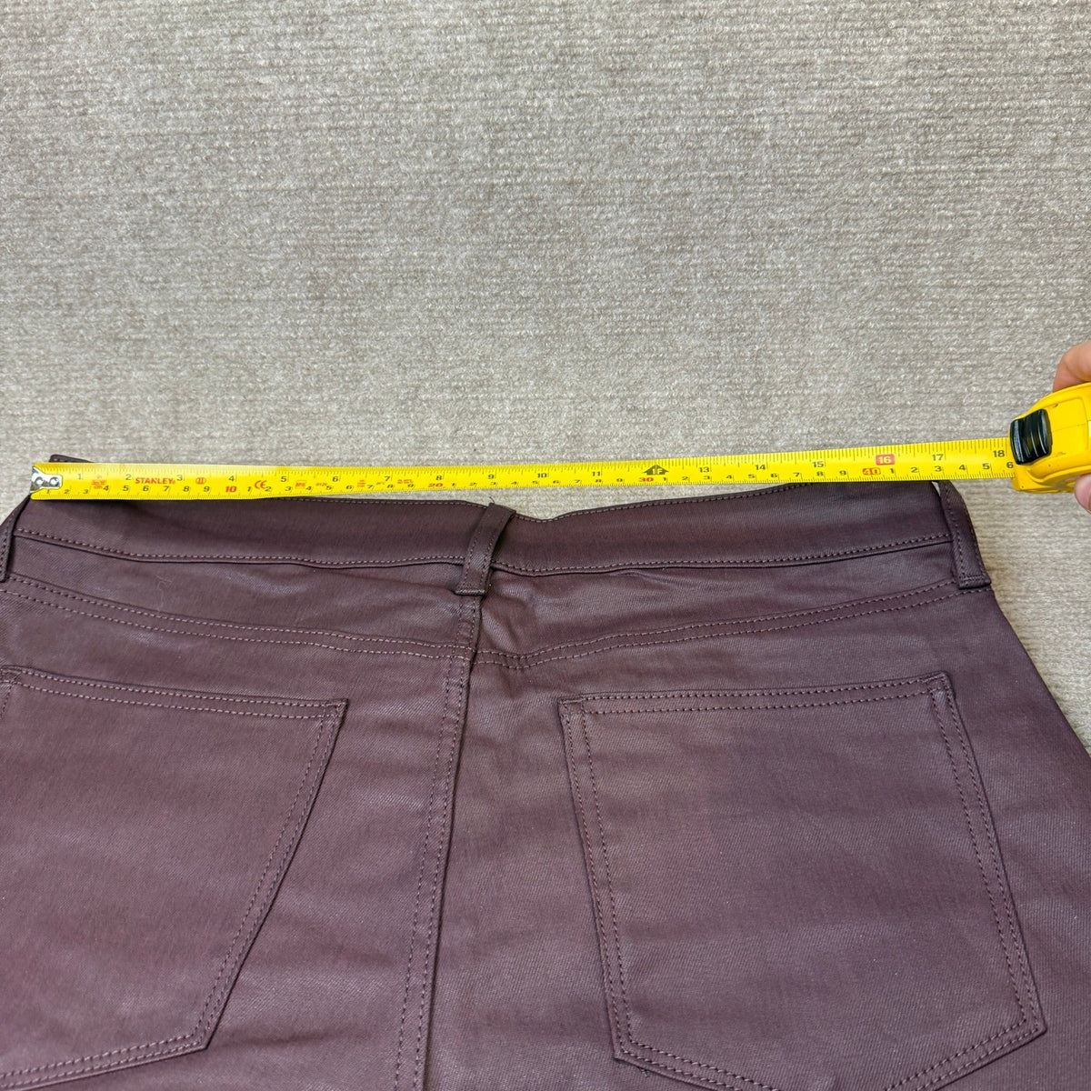 MSRP $60 St. John's Bay Women's 16 Tall Bold Burgundy Straight Leg Jeans Mid