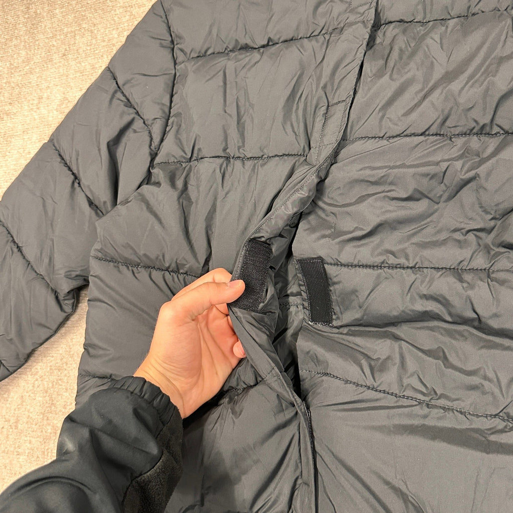 MSRP $100 St. John's Bay Mens S Black Midweight Puffer Jacket Adaptive Easy-on