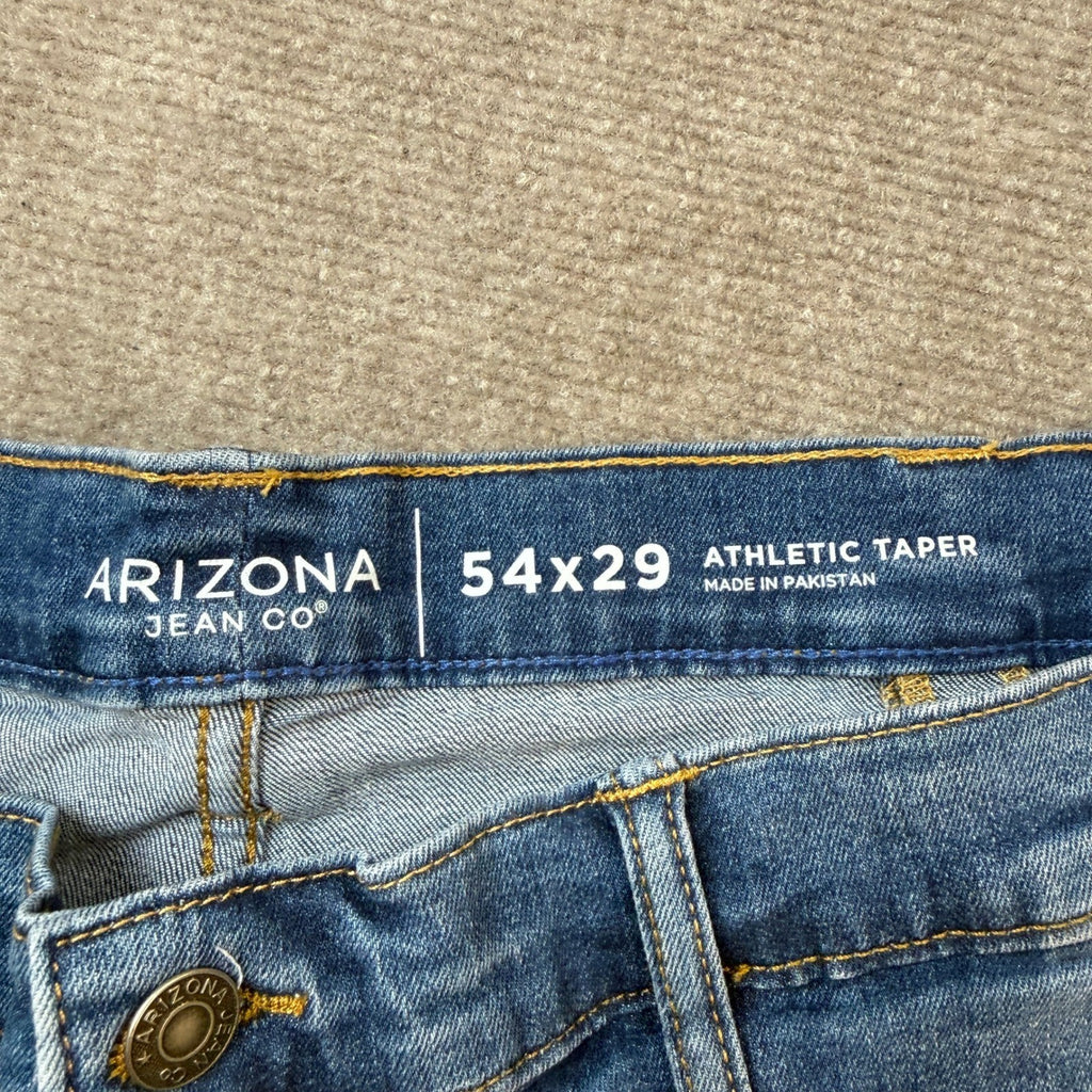 NWT Arizona Jean Co Mens 54x29 Med Heritage Athletic Fit Tapered Leg Jeans