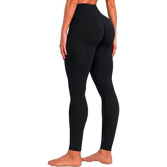 MSRP $39 Sunzel Women's M Black 28" Inseam Crossover Waist Workout Leggings