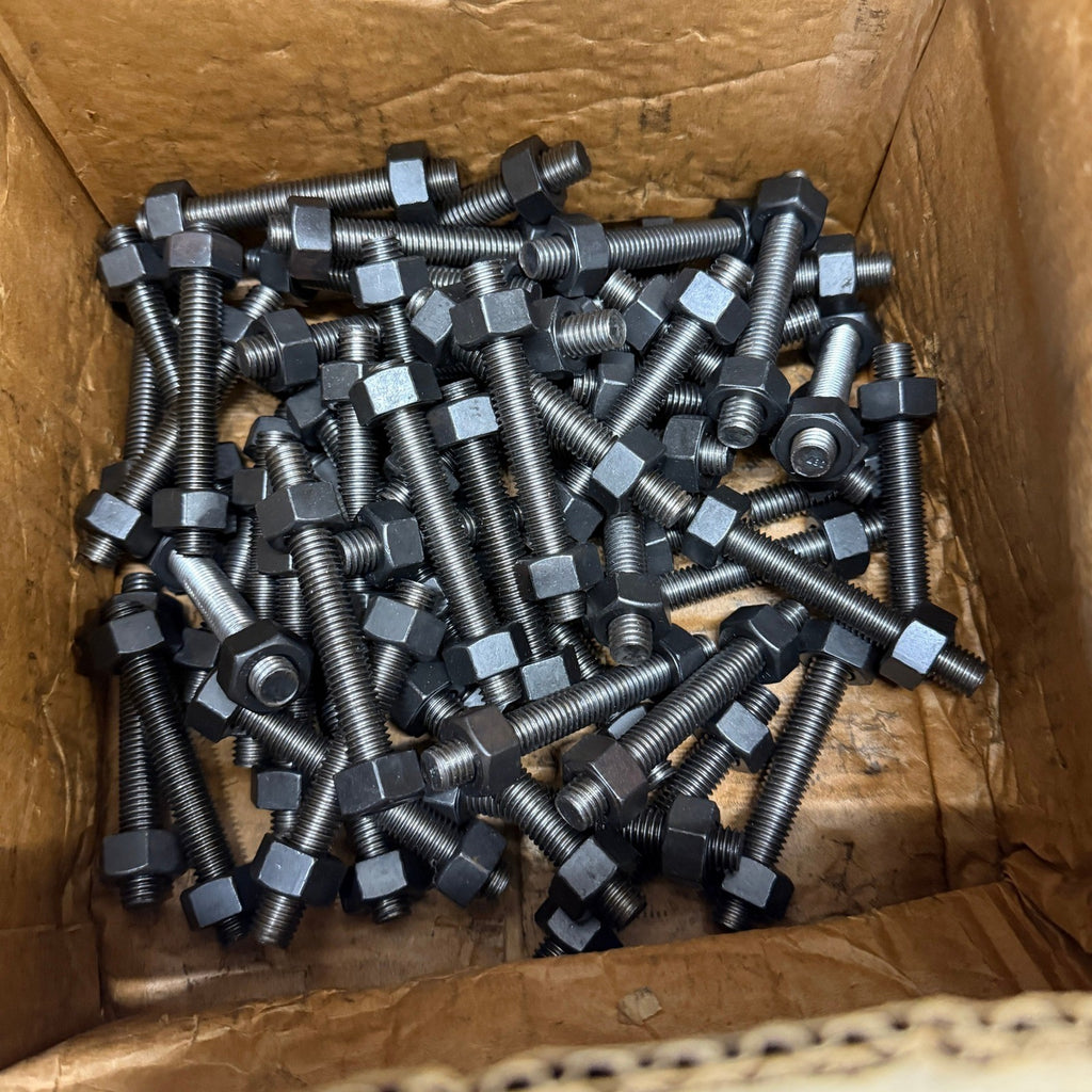 Pack of 50 Perine Danforth 1/2-13 x 4 B7 Full Thread Studs w/ 2 2H Nuts