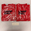 Set of 2 Lands' End Men's L Short Sleeve Supima Cotton Polo Shirt Compass Red