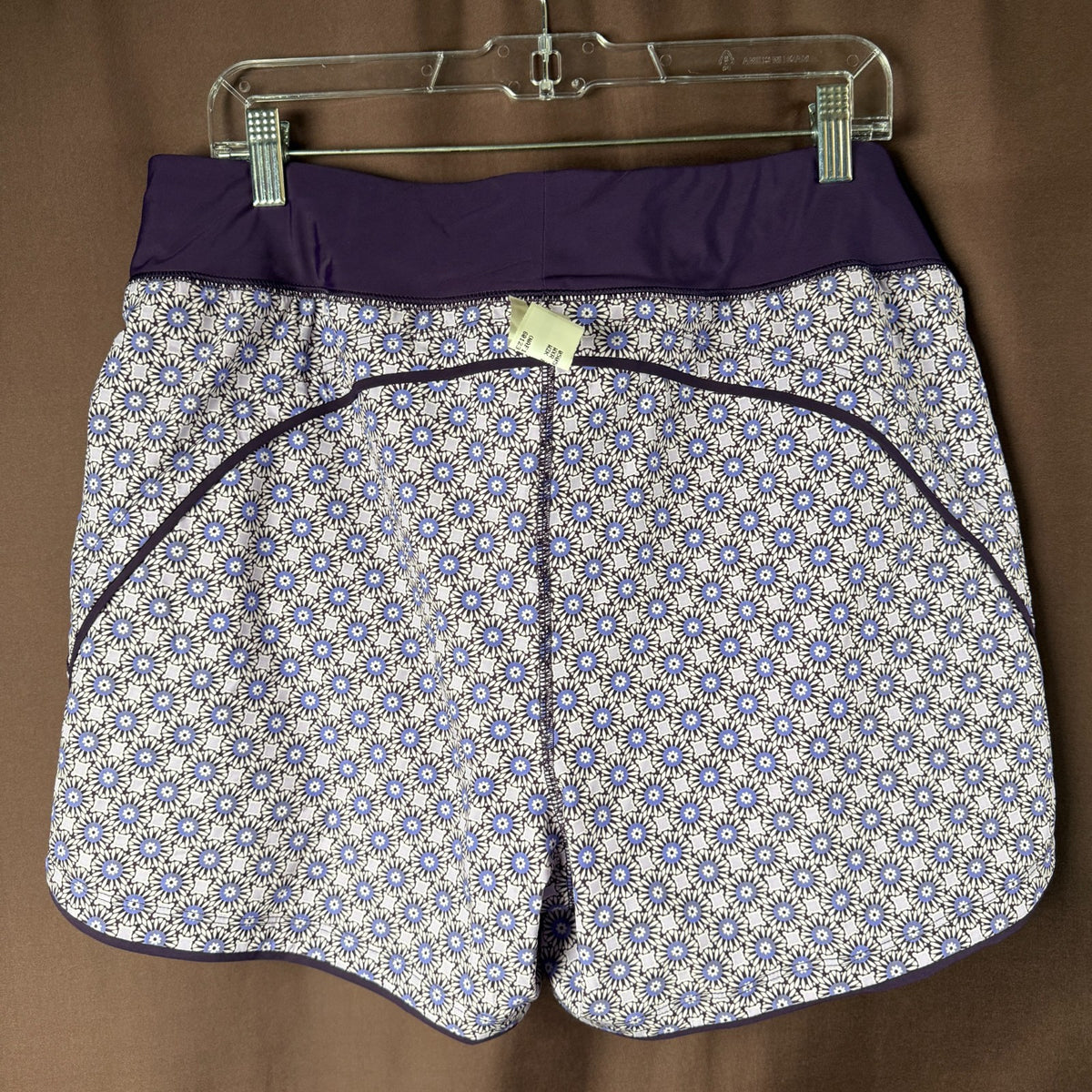 Lands End Womens 14, 14-18W LONG Blackberry Medallion 5" Board Shorts with Panty