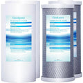 Pack of 4 Geekpure 10" Whole House PP and Carbon Filters-4.5 x 10 Inch-5 Micron