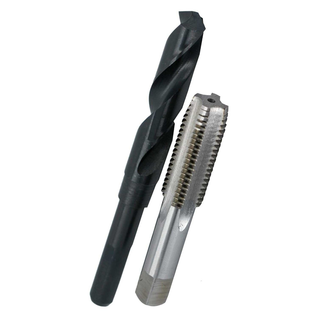 Set of 2 Drill America POU 3/4"-10 HSS Plug Tap & 21/32" HSS 1/2" Shank Drill B