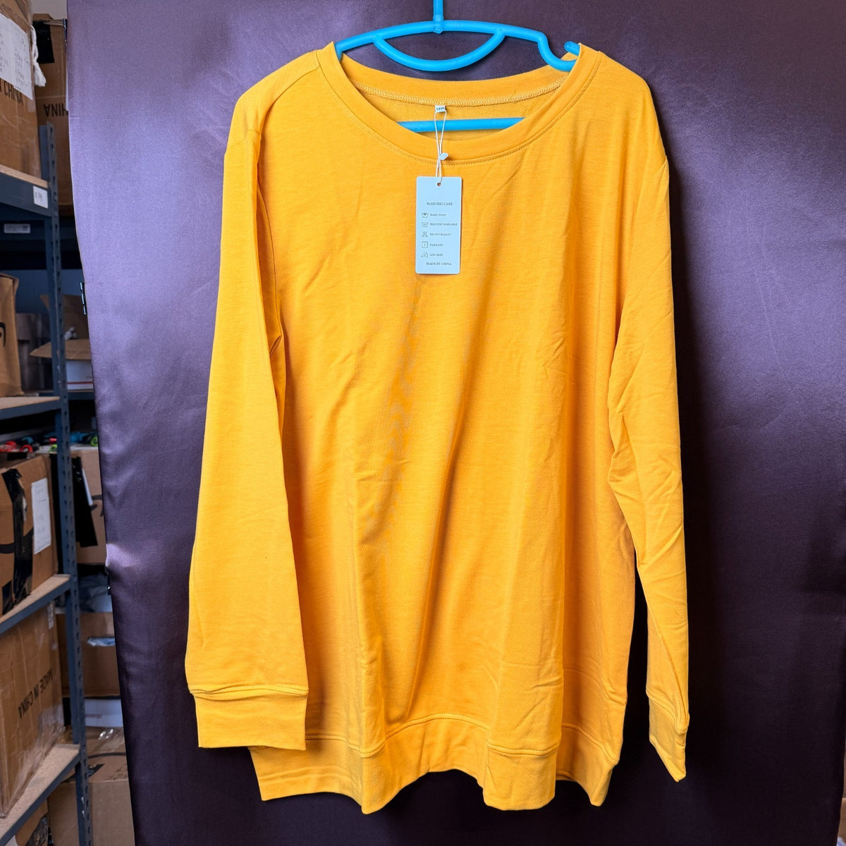 ROSRISS Women's Plus-Size 14W-28W Long Sleeve Sweatshirt Crewneck Top Pullover T
