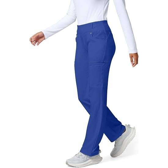 MSRP $51 Cherokee Women's XS Galaxy Blue Mid Rise Straight Leg Scrub Pants