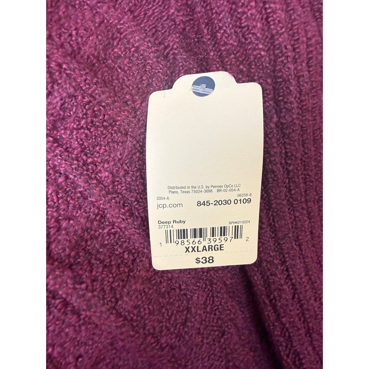 MSRP $38 St. John's Bay Womens XXL Deep Ruby Crew Neck Pullover Sweater Long S