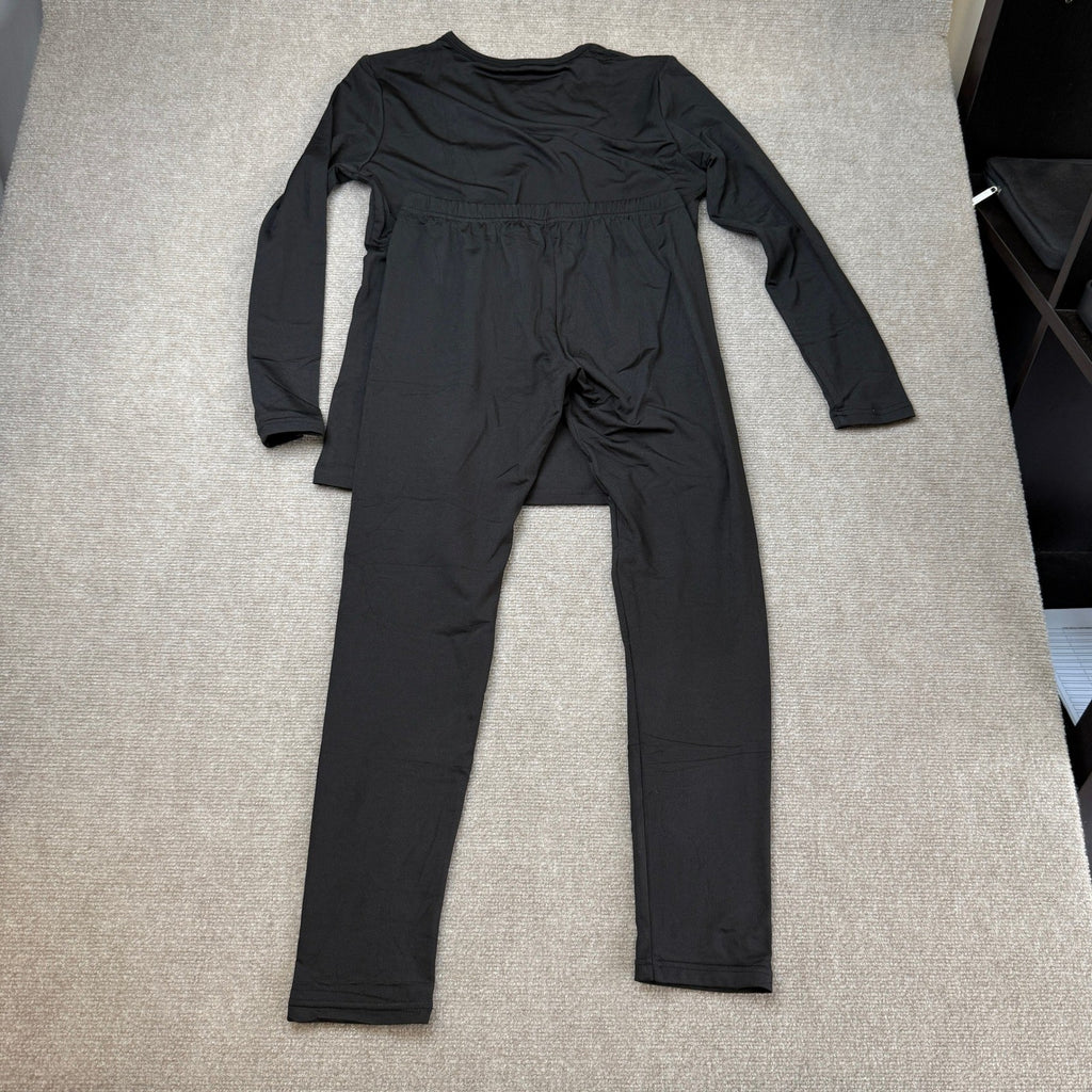 MSRP $39 WEERTI S Black Thermal Underwear for Women Long Johns Set Fleece Lined