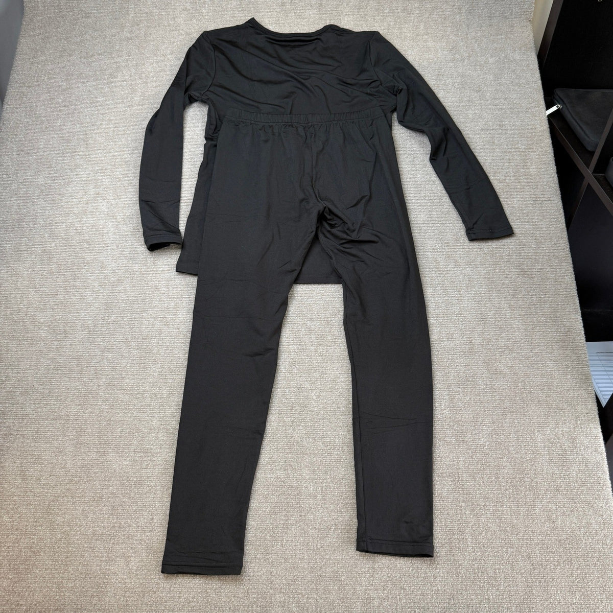 MSRP $39 WEERTI S Black Thermal Underwear for Women Long Johns Set Fleece Lined
