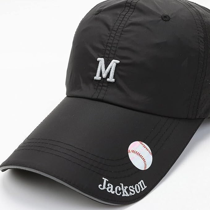 Clakllie Quick Drying Baseball Cap Black Breathable Sports Cap Reflective Runnin