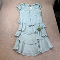 MSRP $94 S. L. Fashions Womens 16 Sage V Neck Sleeveless Shift Dress
