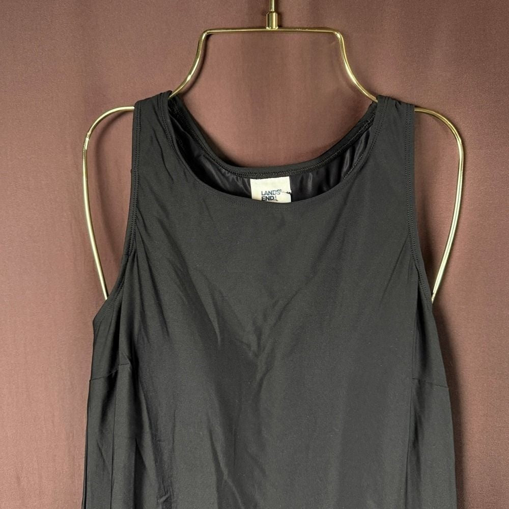 Lands' End Women's 8 Scoop Neck Dresskini Swim Cover-up Dress No Panty Chlorine