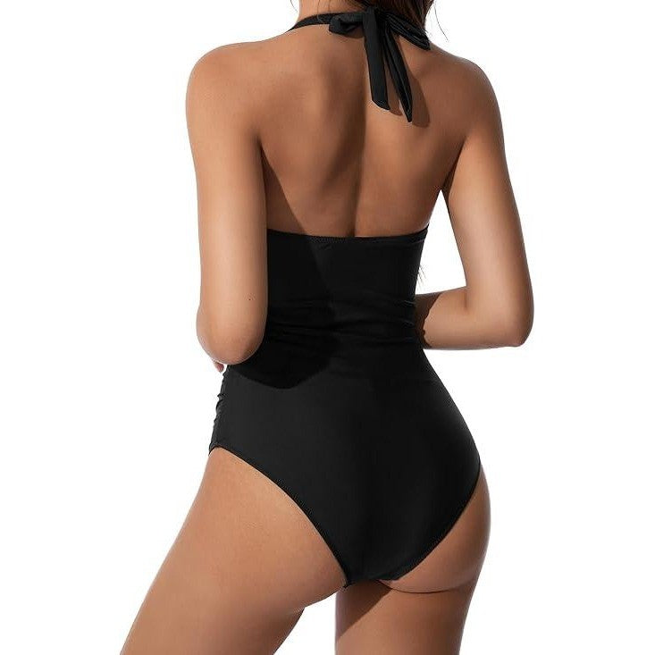 MSRP $46 SUUKSESS Women's S Black Sexy Tummy Control One Piece Swimsuits