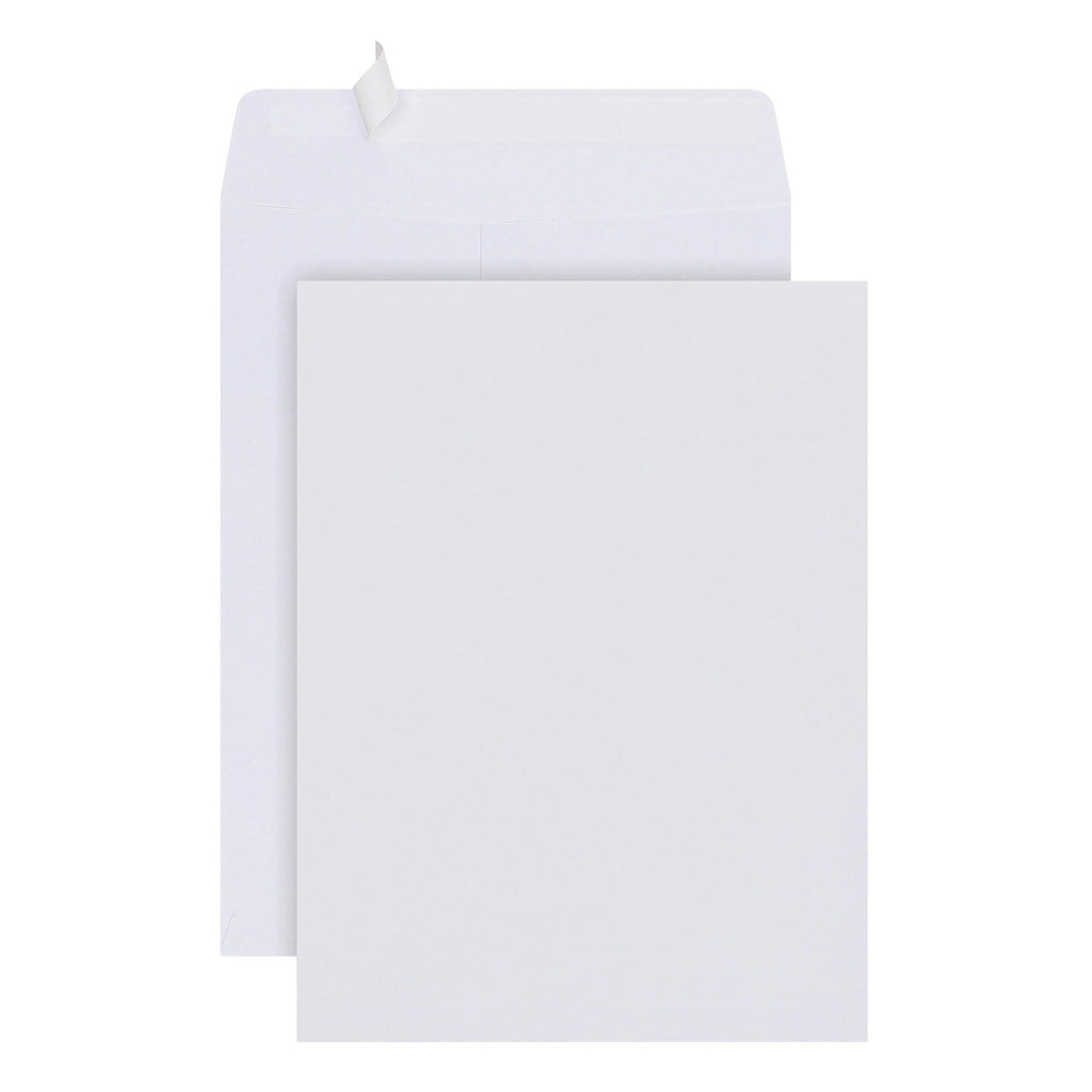 Pack of 100 Office Depot Catalog Envelopes, 9" x 12", Clean Seal White, 30% Rec