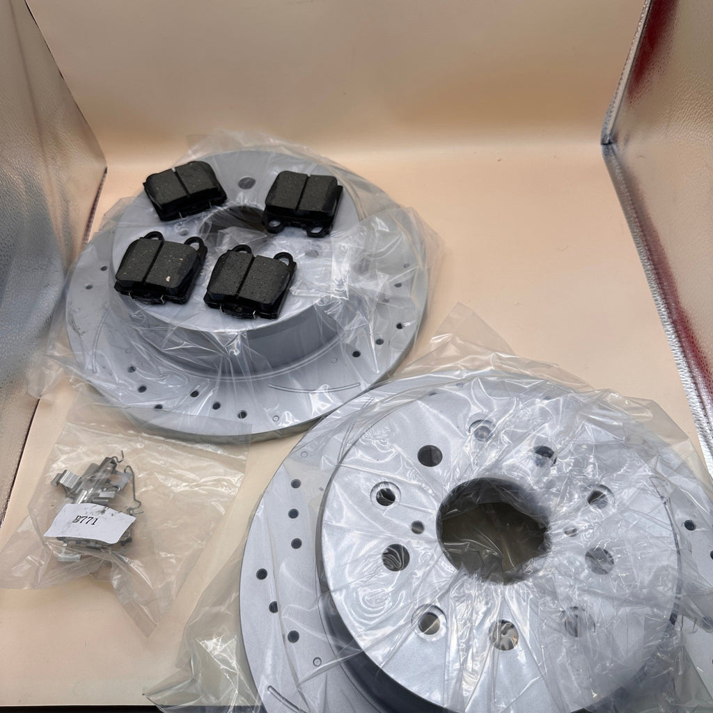 Dryowre Rear Brake Pads & Rotors Kit for Lexus LS430 4.3L 2001-2006 Posi Cer
