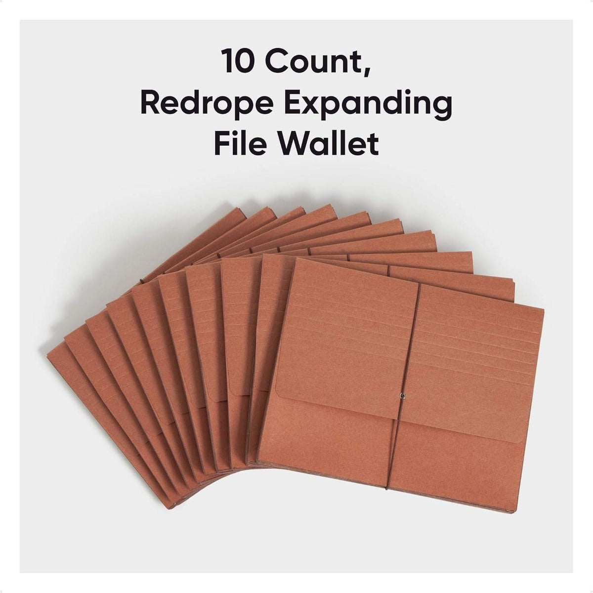 Pack of 10 Smead 71109 Expanding Wallet, 5-1/4"  Expansion Letter Size Accordion