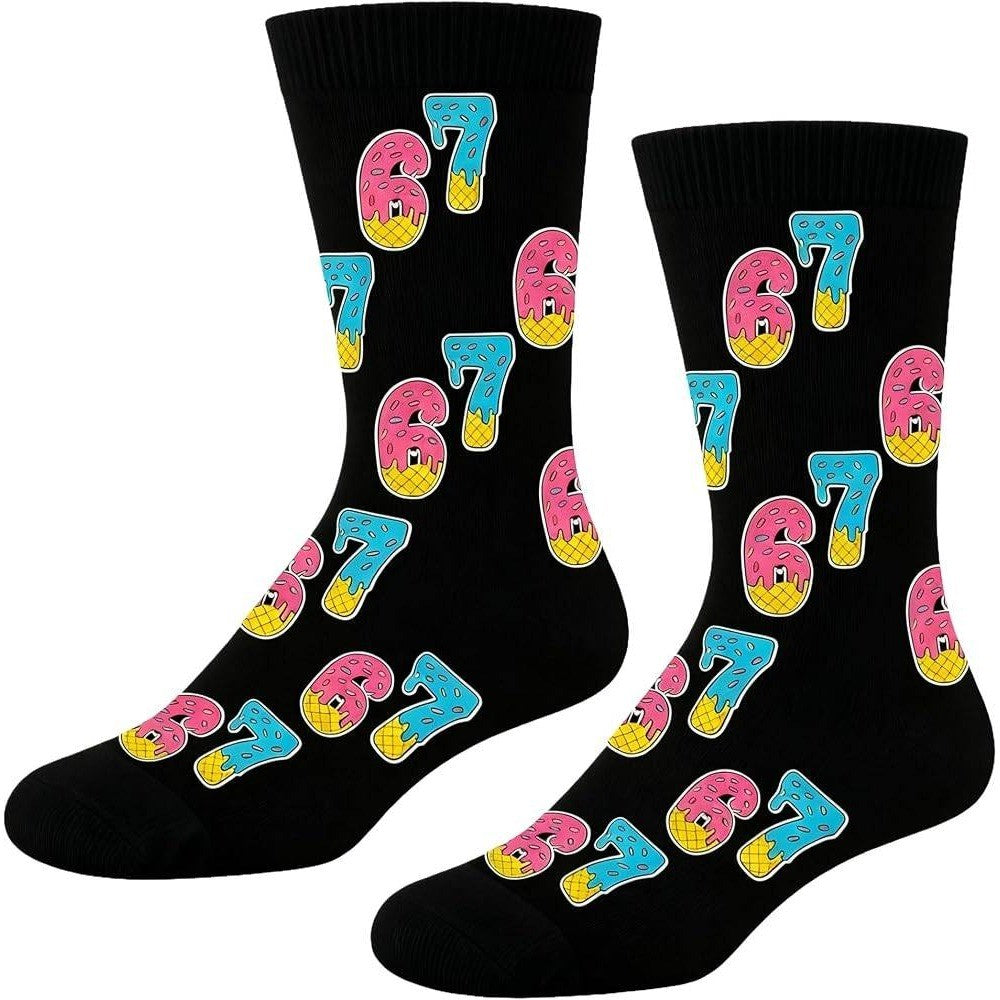 KKilicy Six Seven 67 Socks Ice Cream for Men Women Funny 67 Christmas Stocking