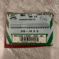Pack of 15 PFC 3/8-16 x 3" Hanger Bolts Zinc Blue