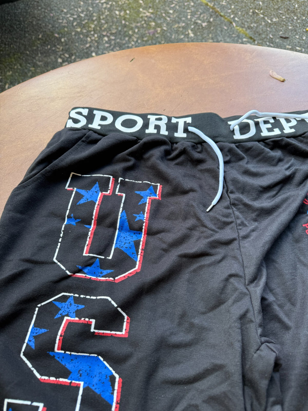 New Men's XXL American USA Flag Shorts Sweatpants Cropped Pants Thin Summer Pant