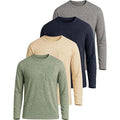 Set of 4 MSRP $39 Real Essentials Men's S Dry-Fit  Long Sleeve Pocket T-Shirt