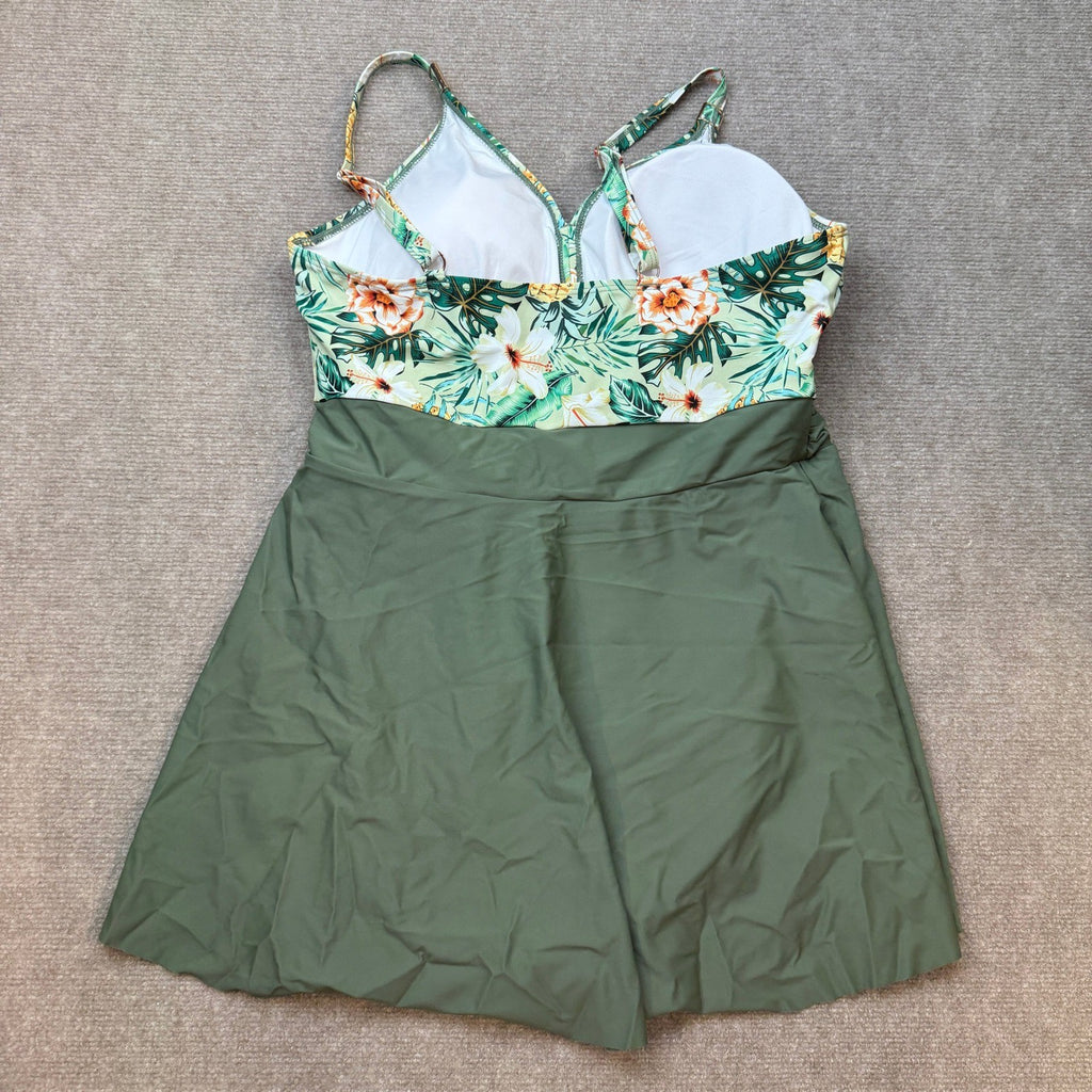 MSRP $43 Blooming Jelly Women's XXL One Piece Swimsuit Tummy Control Bathing