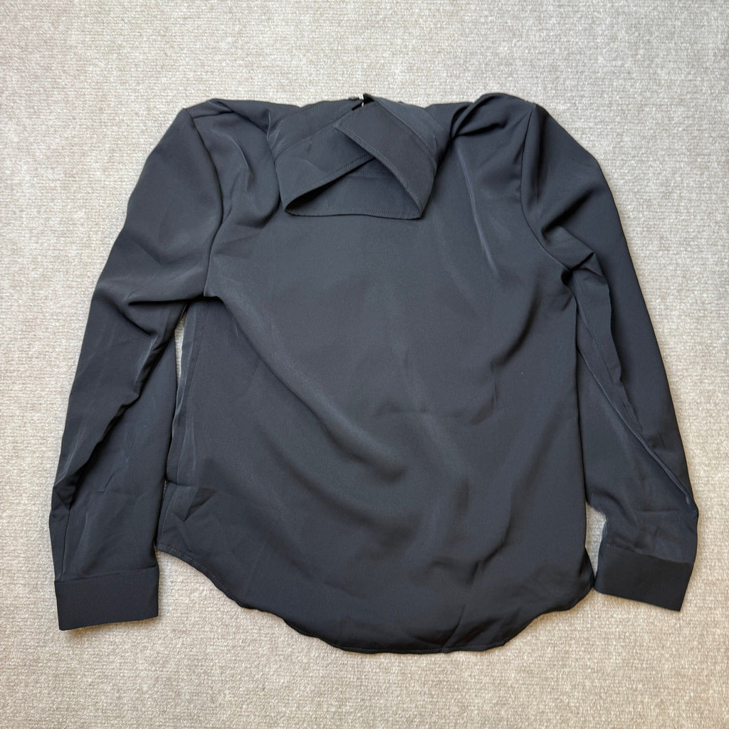 MSRP $20 Haloumoning Girls 11-12Y Black Button Down Shirts Kids Long Sleeve Sc