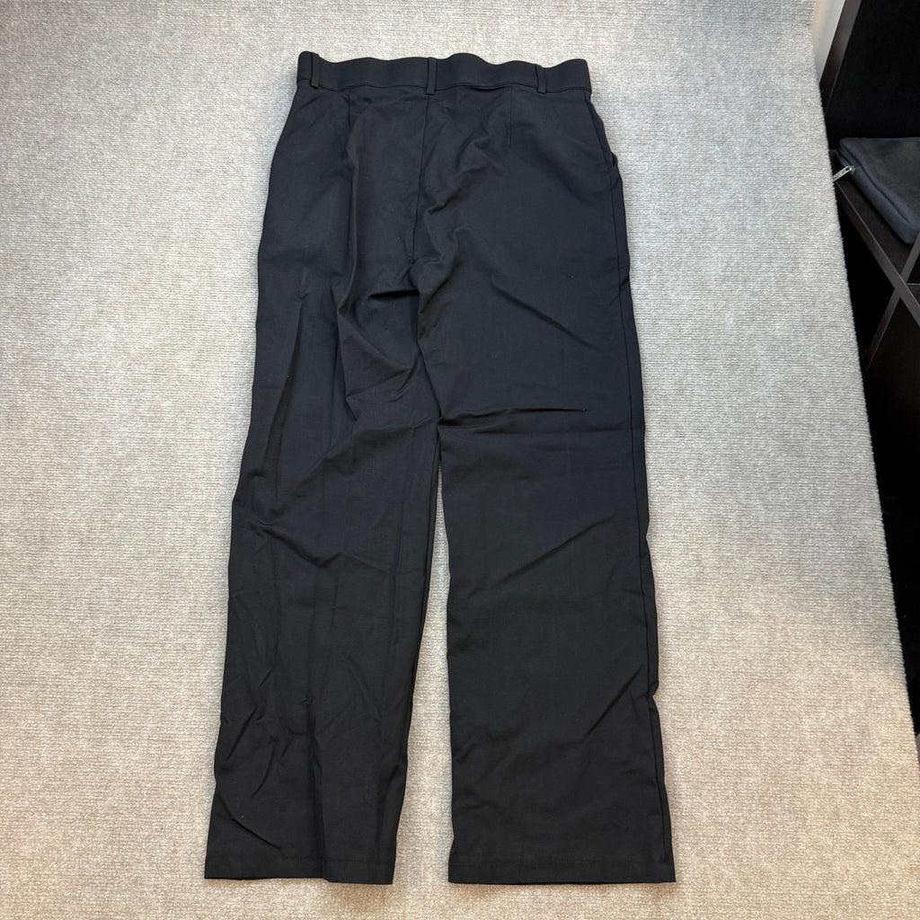 MSRP $59 FUNYYZO Women's L Black Stretchy Work Dress Pants Straight Leg Elastic