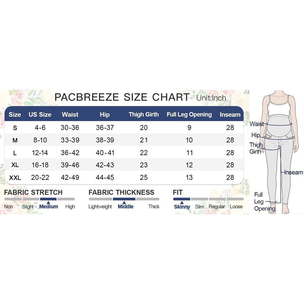 MSRP $40 PACBREEZE Women's L Black Maternity Jeans Over Belly Skinny Stretchy