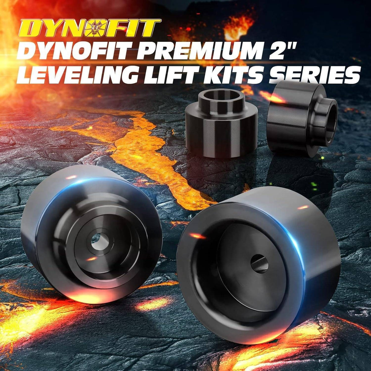 Set of 2 Dynofit 2" Rear Leveling Lift Spacers for 2009-2024 Dodge Ram 1500 4X4