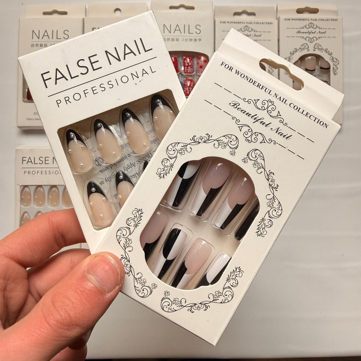 Lot of 10 Pack of 24 New False Press On Nails Assorted Designs and Colors №N43