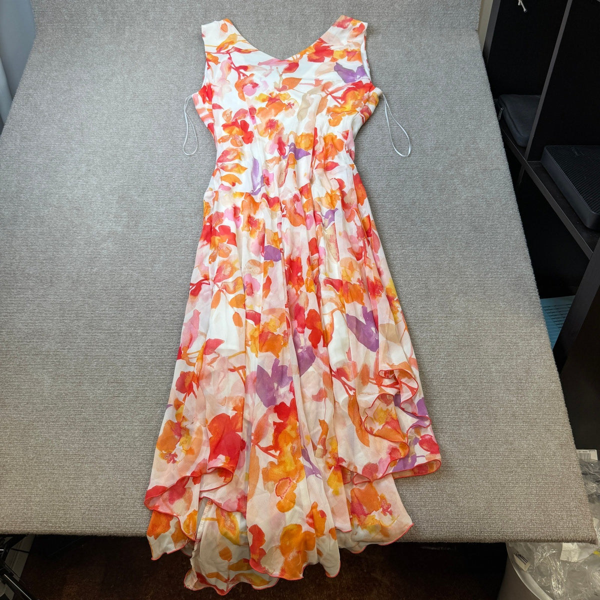 MSRP $79 Rabbit Rabbit Rabbit Womens 14 Coral Floral Midi Sleeveless Dress