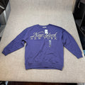 MSRP $44 Mighty Fine Women's XS Purple Embroidered Crewneck Sweatshirt