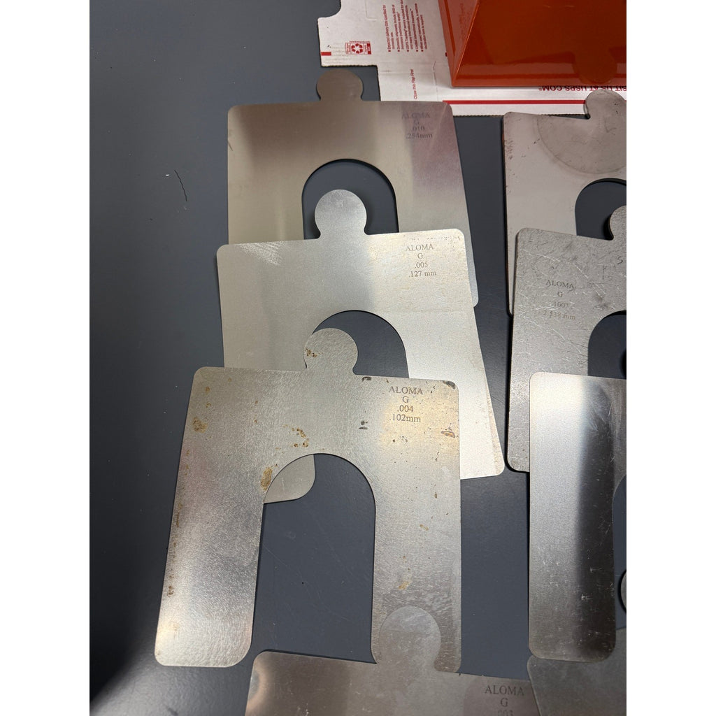 Aloma 113 Pcs G Shim Set 6x6" For Use Up To 2 1/4" Bolt Size 97235K87 INCOMPLETE