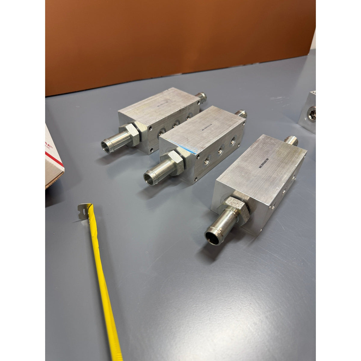 Set of 8 Aluminum Hydraulic / Pneumatic Distribution Manifold Blocks