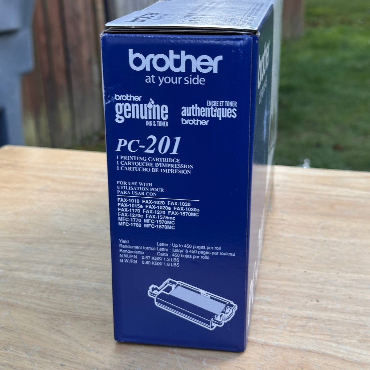 Genuine Brother PC-201 Printing Cartridge Black