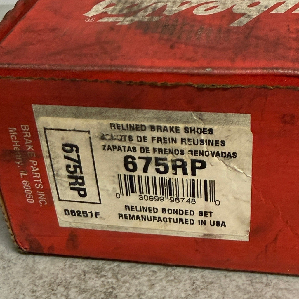 Set of 4 Raybestos Raymold 675RP Brake Shoes Relined Bonded