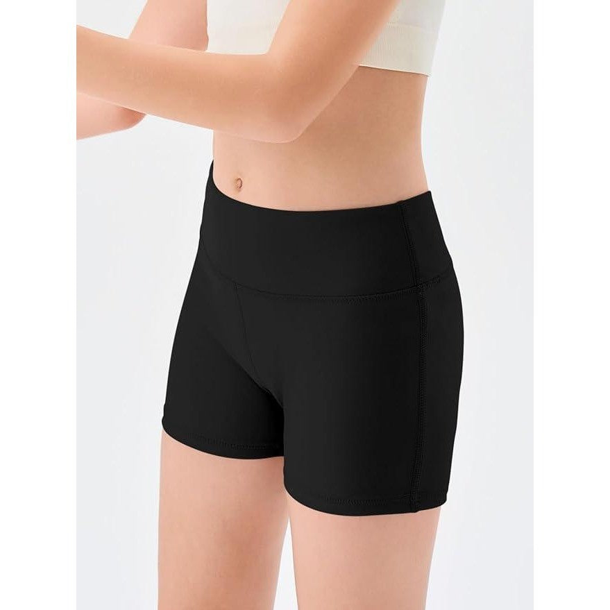 Haloumoning Girls 11-12Y Athletic Shorts Kids High Waisted Yoga Dance Biker