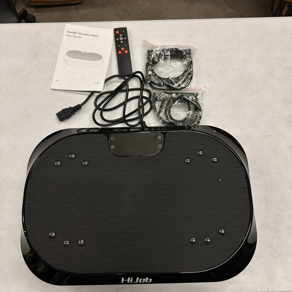 HiJob S8HF-VP02 Vibration Plate Exercise Machine for Full Body Fitness w/ Re