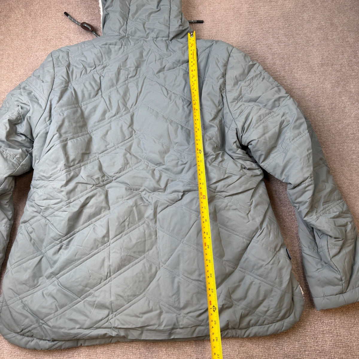 MSRP $130 Free Country Womens L Cyprus Hooded Reversible Sherpa Lined Jacket
