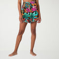 NWT Mynah Womens S Farm Tropical Crepe Shorts Swimsuit Cover-Up
