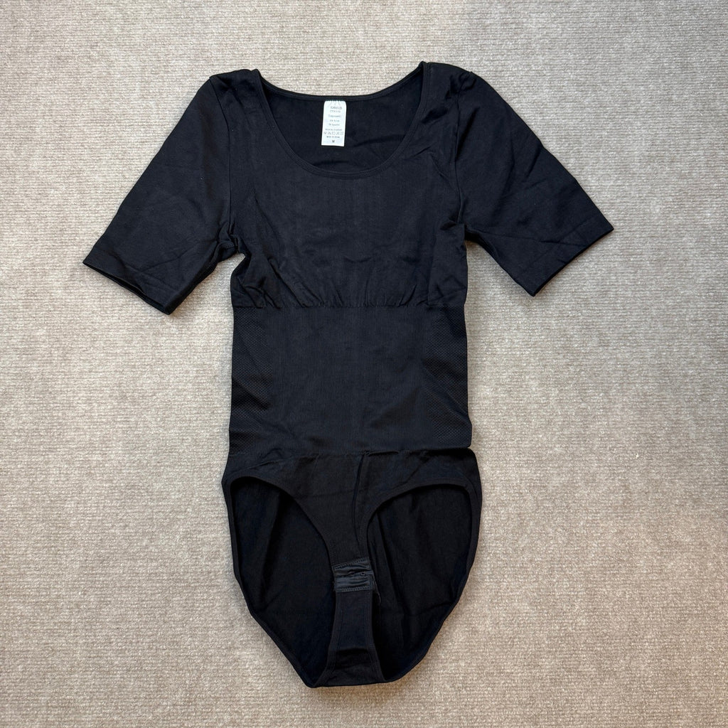 MSRP $26 BRABIC Women's M Black Bodysuit Shapewear Tummy Control Seamless Body