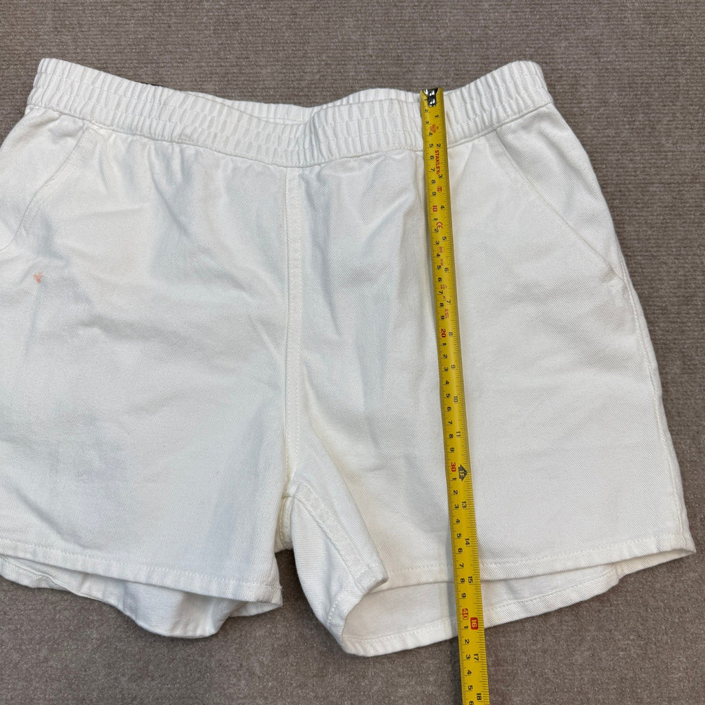 H&M Divided Women's M White Regular Waist Casual Shorts w/ MINOR STAINS