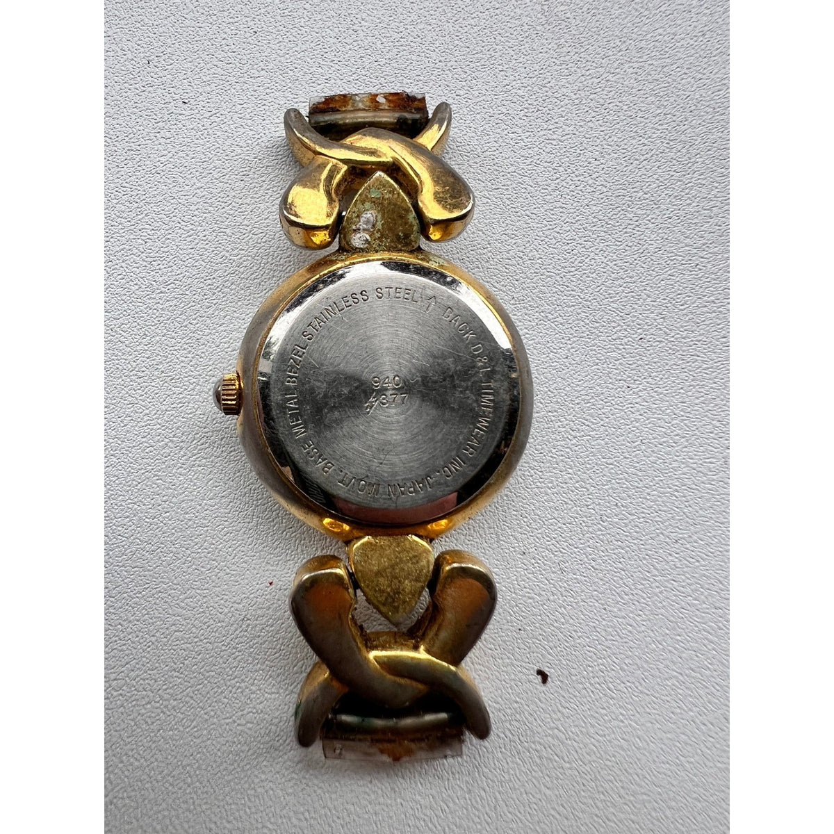 Vtg Sassoon Women's Quartz Watch Gold Tone w/o Band Japan Movt Needs Battery