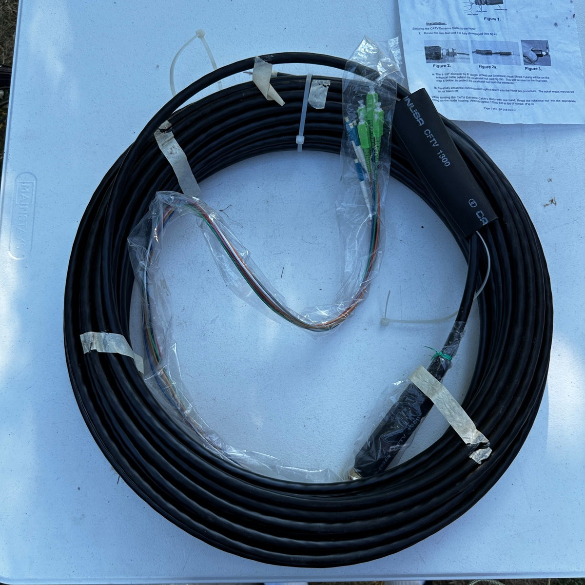 Fiberdyne Fiber Optic CATV Entrance Cable 150 ft