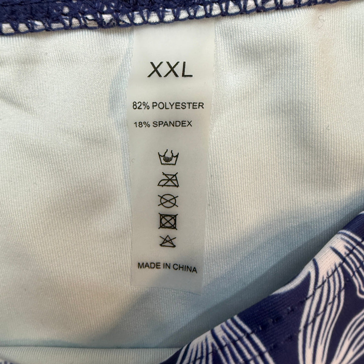 MSRP $50 SUUKSESS Women's XXL Blue Tummy Control Tankini Bathing Suit Ruffle